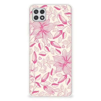 Samsung Galaxy A22 5G | TPU Case | Pink Flowers