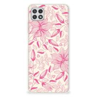 Samsung Galaxy A22 5G | TPU Case | Pink Flowers - thumbnail