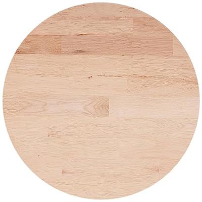 Tafelblad rond 30x1,5 cm onbehandeld massief eikenhout