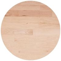 Tafelblad rond 30x1,5 cm onbehandeld massief eikenhout - thumbnail