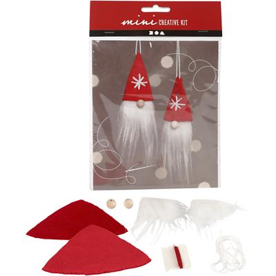 Creativ Company Creative mini kit, hangende kerstkabouter, h: 11 cm, 1 doos