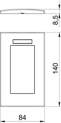 OBO Bettermann 6119362 Afdekking (b x h) 84 mm x 140 mm 1 stuk(s) Wit