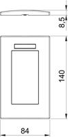 OBO Bettermann 6119362 Afdekking (b x h) 84 mm x 140 mm 1 stuk(s) Wit - thumbnail