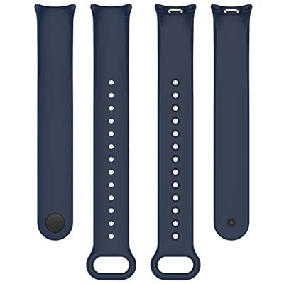 By Qubix - Siliconen bandje - Navy - Compatible met Xiaomi Smart Band 8 & 9 - Compatible Xiaomi bandje