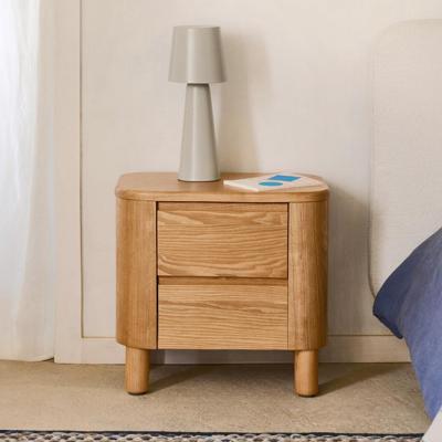 Kave Home Nachtkastje 'Salaya' Essenhout, Met 2 lades