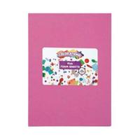 Colorations - foam vellen roze, 10st. - thumbnail