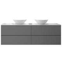 Badkamermeubelset Gliss Zeus 160 cm Beton Grijs Met Waskom - thumbnail
