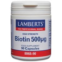Lamberts Vitamine B8 500mcg (biotine) 90 Vegetarische capsules - thumbnail