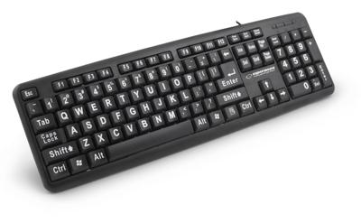 Esperanza EK129 toetsenbord USB QWERTY Brits Engels Zwart