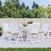 VidaXL Tuinstoelkussens 6 st 40x40x3 cm oxford stof taupe - thumbnail
