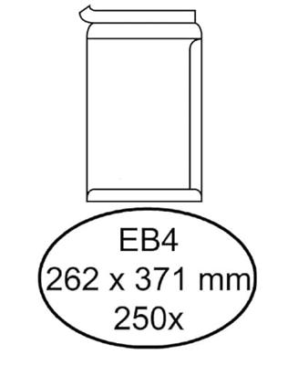 250 Witte zelfklevende akte enveloppen EB4 262 x 371 mm