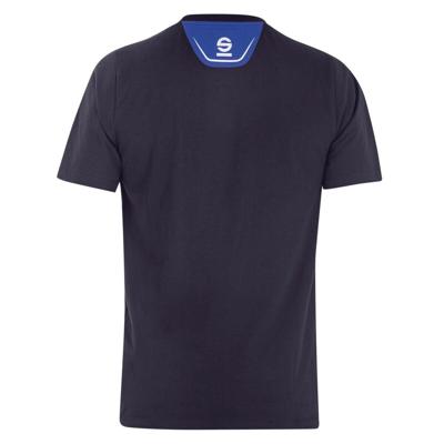 Heren-T-Shirt met Korte Mouwen Sparco TECH STRETCH Marineblauw - Maat: S