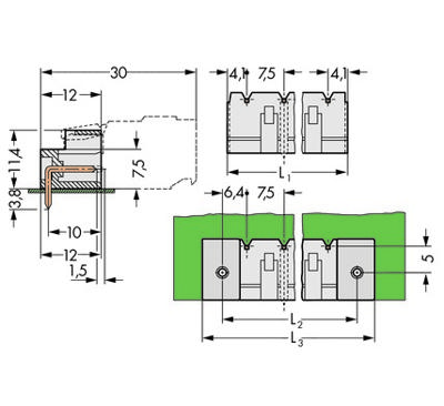 WAGO 721-835/001-000 Female connector 100 stuk(s)
