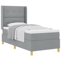 Boxspringbed met matras Lichtgrijs 80 x 200 cm Stof - thumbnail
