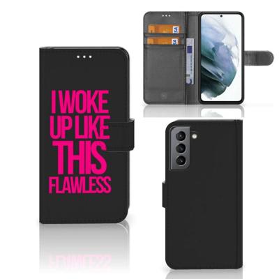 Samsung Galaxy S21 FE Hoesje met naam Woke Up - Origineel Cadeau Zelf Maken Samsung Galaxy S21 FE Hoesje met naam Woke Up - Origineel Cadeau Zelf Maken