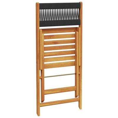 Tuinstoelen 8 st inklapbaar massief acaciahout zwart