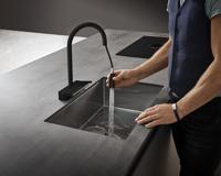 Hansgrohe Aquno Select M81 ééngreeps keukenkraan 170, uittrekbare vuistdouche, 3jet, sBox, mat zwart - thumbnail