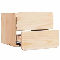 Nachtkastje 2 pcs Bruin 39 x 34 x 33 cm Massief grenenhout - thumbnail