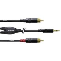 Cordial CFY 1.5 WCC Rean verloopkabel 2x RCA naar mini-jack 1,5m - thumbnail