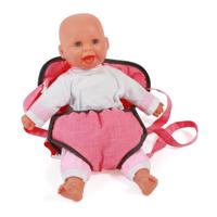 Poppen Draagzak - Melange Antraciet Pink - thumbnail