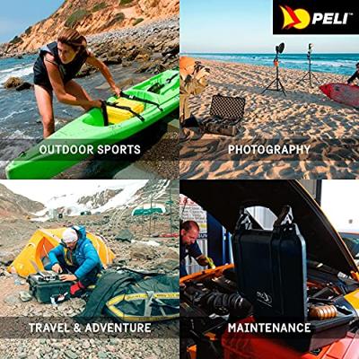 Peli 1450 Stootbestendige Koffer Voor Het Vervoeren Van Kwetsbare Meetinstrumenten En Elektronica, Ip67 Waterdicht, Capaciteit: 15L, Gemaakt In Duitsland, Zonder Schuim, Kleur: Zilver