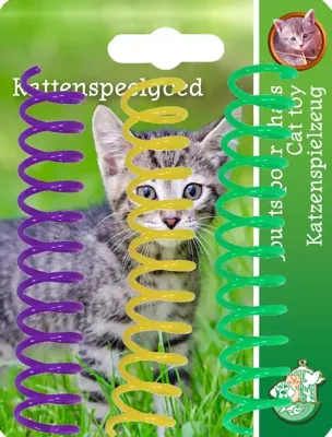 Katten-speelgoed springveer d1.5cmx10cm a 3st Gebr. de Boon - Gebr de boon