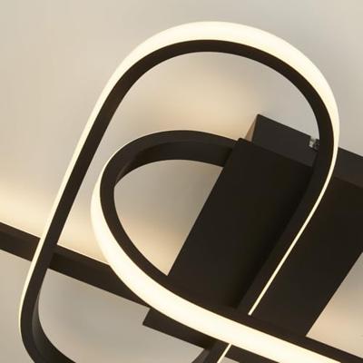 Searchlight Strakke zwarte plafondlampClip - 61774BK