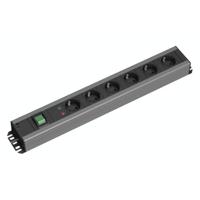 Bachmann 300.011 Overspanningsveilige stekkerdoos Aluminium, Zwart Randaarde stekker - thumbnail
