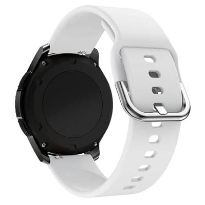 By Qubix - Siliconen sportband - Wit - Compatible met Xiaomi Mi Watch/Compatible met Xiaomi Watch 2 / Compatible met Xiaomi Watch S1 / S2 / S3 / S4 - Compatible Xiaomi bandje