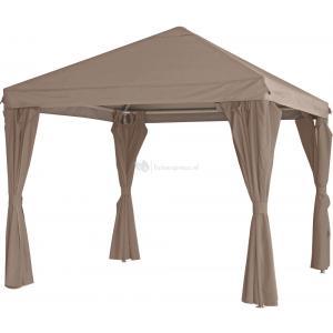 Paviljoen Yasumi Kiosk 3 x 3 meter - taupe Paviljoen Yasumi Kiosk 3 x 3 meter - taupe
