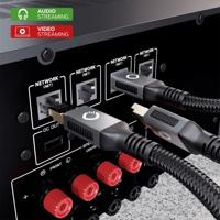 Oehlbach D1C13355 RJ45 Netwerkkabel, patchkabel CAT 8.1 5.00 m Zwart Vergulde steekcontacten, Afgeschermd (drievoudig) 1 stuk(s) - thumbnail