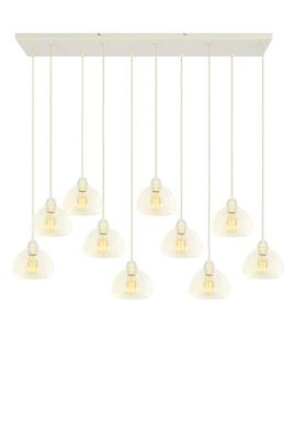 Light & Living Hanglamp 'Bisho' 10-lamps, kleur Crème Light & Living Hanglamp 'Bisho' 10-lamps, kleur Crème
