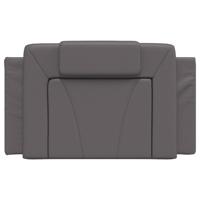 Hoofdbordkussen 90 cm kunstleer grijs - thumbnail