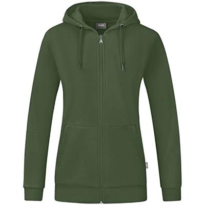 JAKO C6820D Jas Met Kap Organic Dames - Olijf - 34