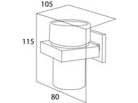 Tiger Items Bekerhouder RVS geborsteld 8x11.5x10.5cm CO282620946 - thumbnail