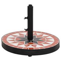 Parasolvoet rond 12 kg terracotta wit - thumbnail