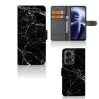 OnePlus Nord 2T | Bookcase | Marmer Zwart - Origineel Cadeau Vader - thumbnail