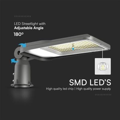 V-TAC VT-55ST 23618 LED-straatlantaarn Energielabel: E (A - G) LED LED vast ingebouwd 50 W Grijs