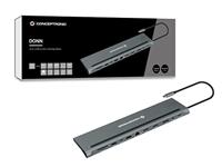 Conceptronic DONN17G notebook dock & poortreplicator Bedraad USB 3.2 Gen 1 (3.1 Gen 1) Type-C Grijs - thumbnail