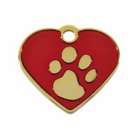 Naamplaatje Imarc Heart Rood Gouden - thumbnail