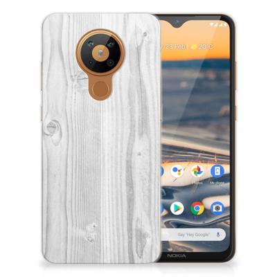 Nokia 5.3 | Bumper Hoesje | White Wood Nokia 5.3 | Bumper Hoesje | White Wood