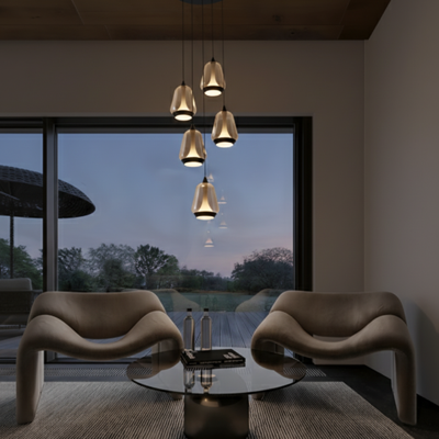 Lyora Design hanglampAlish 5-lichts smoke glas - 9416969