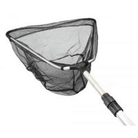 Schepnet driehoek grof met telescoopsteel - thumbnail