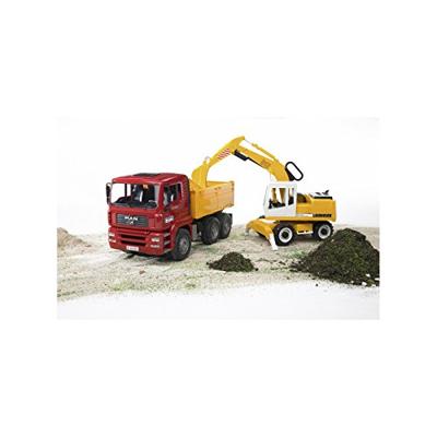 Bruder man tga kiepwagen met liebherr kraan 1:16