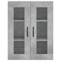 Hoge kast 69,5x34x180 cm bewerkt hout betongrijs - thumbnail
