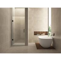 Wiesbaden Less Nisdeur 700x2000mm - Helder Glas met Nano-coating - Mat Zwart - thumbnail