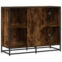 Dressoir 94x35x76 cm bewerkt hout gerookt eikenkleurig - thumbnail