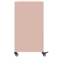 Dressoir 100,5x39x72 cm staal roze - thumbnail