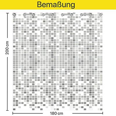 EISL Douchegordijn - Mozaïek Grijs - BA0403 BA0403