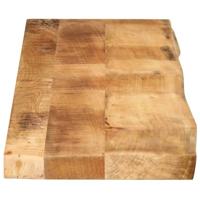 Tafelblad met natuurlijke rand 160x20x3,8 cm massief mangohout - thumbnail